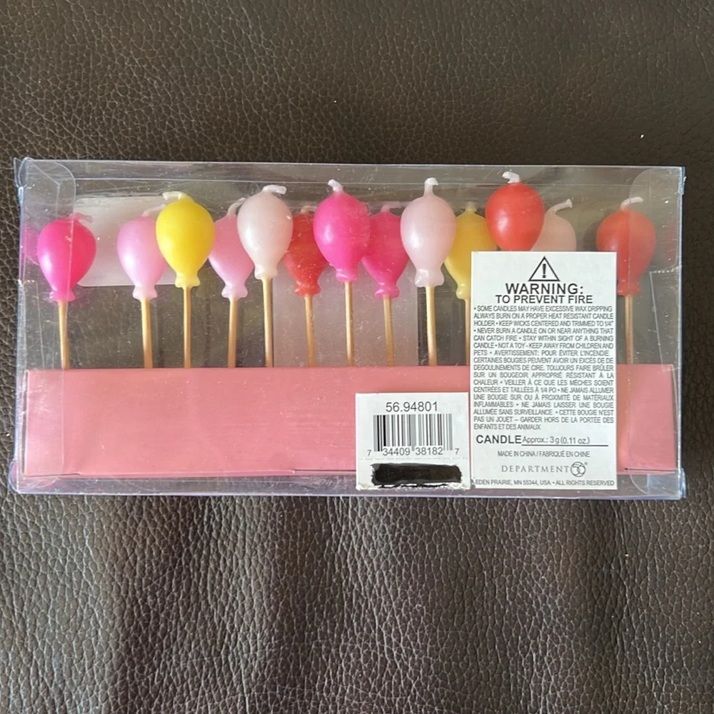 Happy Birthday Balloon Candles - Multi-Color Set of 13 by Department 56